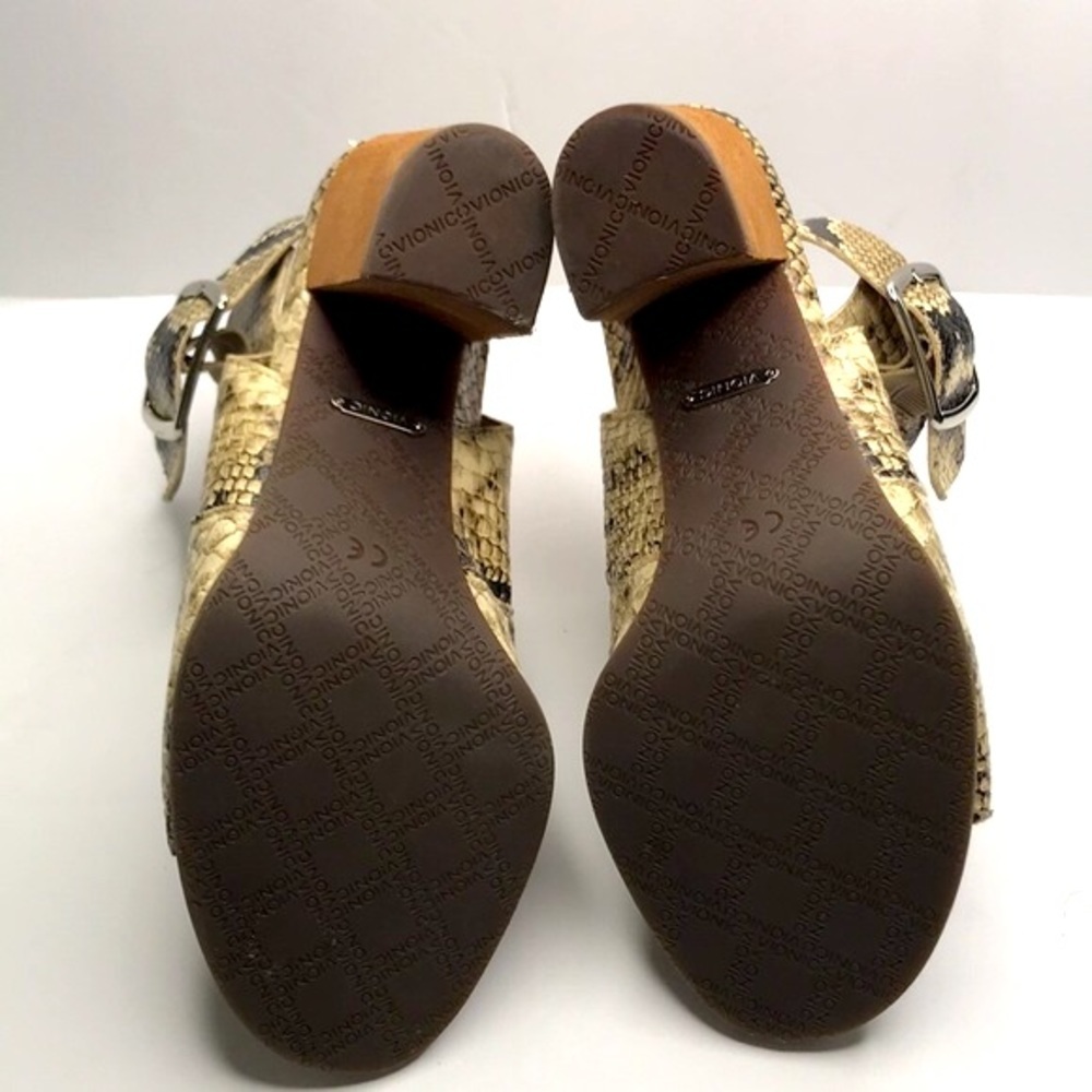 Vionic Perk Blakley Snakeskin Peep Toe Booties - Picture 8 of 8